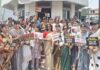 नारी शक्ति वंदन अधिनियम का विरोध करने वाली कांग्रेस पार्टी का महिला मोर्चा व युवा मोर्चा ने फूंका पुतला