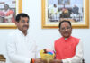 मुख्यमंत्री से उत्तरप्रदेश के राज्यमंत्री रामकेश निषाद ने सौजन्य मुलाकात की