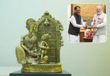 प्रभु श्रीराम के आदर्शों से प्रेरित छत्तीसगढ़ : मुख्यमंत्री ने प्रधानमंत्री नरेंद्र मोदी को बेल मेटल निर्मित ‘माता कौशल्या के राम’ कलाकृति की भेंट