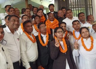 जिला अधिवक्ता संघ के गणेश फिर बने अध्यक्ष, सुनील यादव बने सचिव