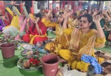 कोरबा में भक्तिभाव से संपन्न हुआ 121 पार्थिव शिवलिंगों का सामूहिक महारुद्राभिषेक