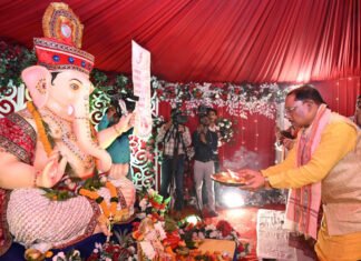 मुख्यमंत्री निवास में विराजे भगवान गणेश